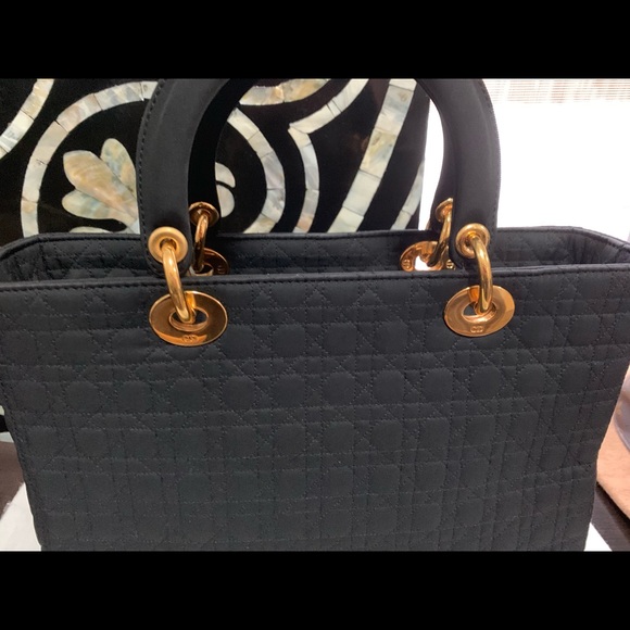 Christian Dior Cannage Nylon Handbag MM - Picture 5 of 8